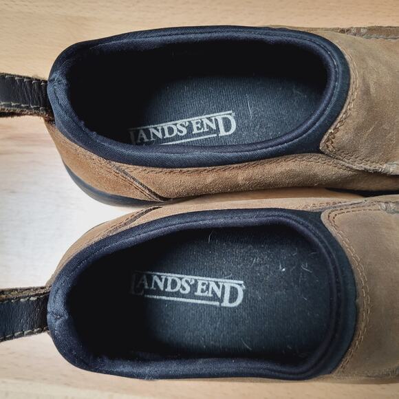 Lands' End Brown Suede All Weather Slip-On Moccasin Women's Size 8.5 - Picture 9 of 12